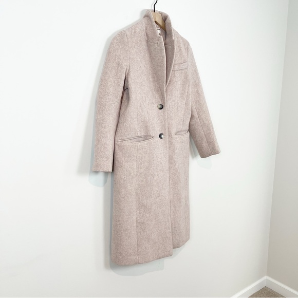 H&M Wool Blend Powder Pink Over Coat Sz 0 - Picture 5 of 14